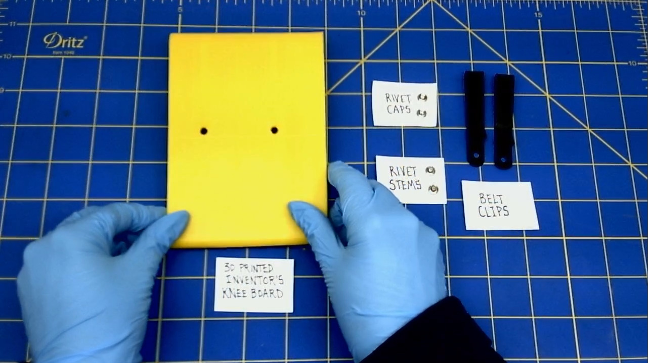 Begin from the back side of the knee board