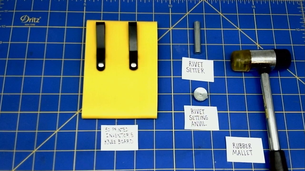 The parts for setting the rivets