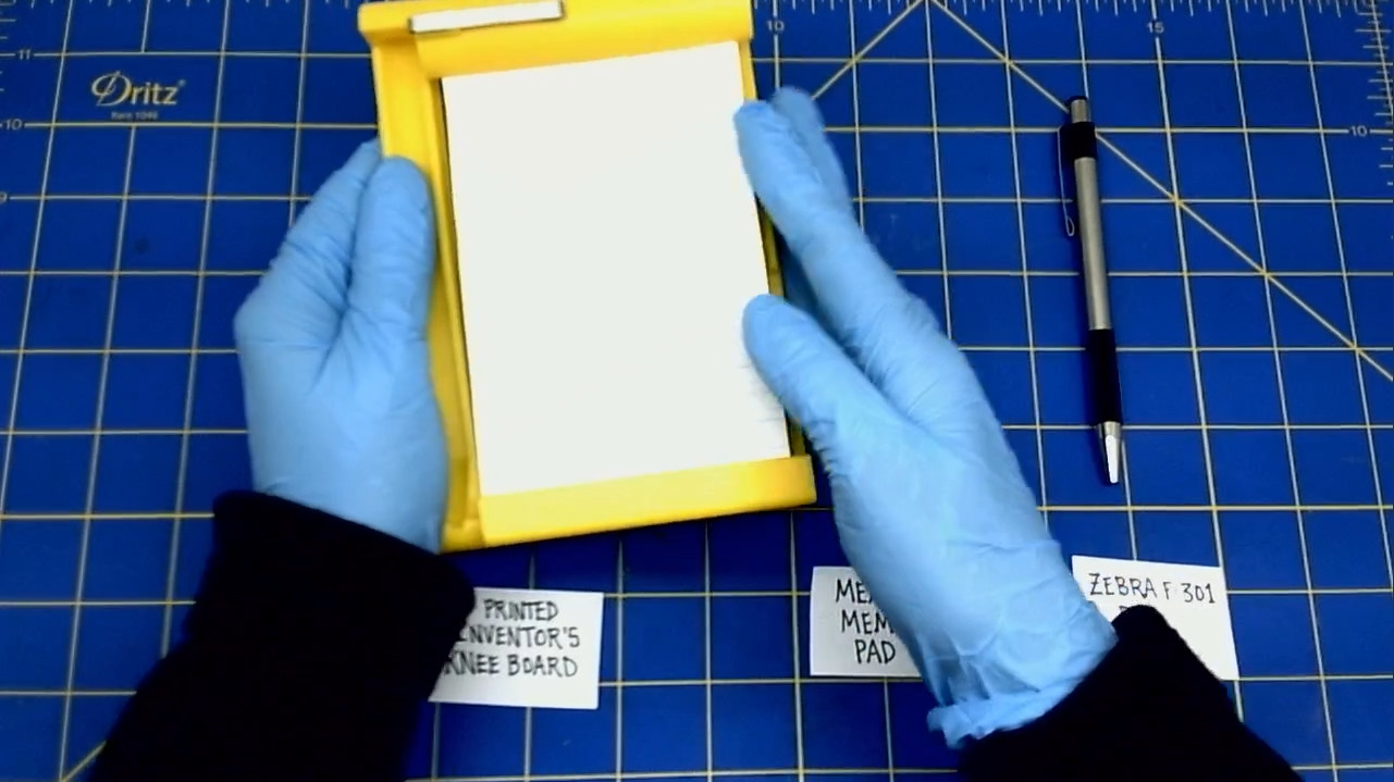 The notebook is in place 